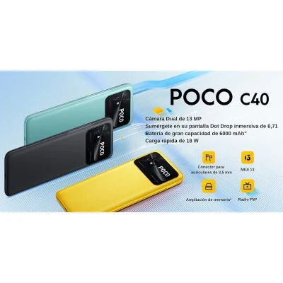 Xiaomi Poco C40 4/64 GB Negro Libre