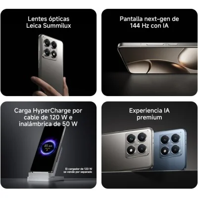 Xiaomi 14T Pro 12GB/512GB Gris Titanio Libre