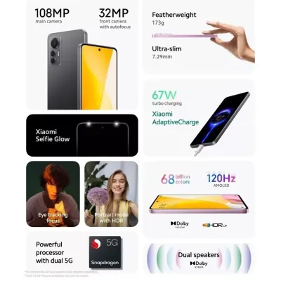 Xiaomi 12 Lite 8/128GB Negro Libre
