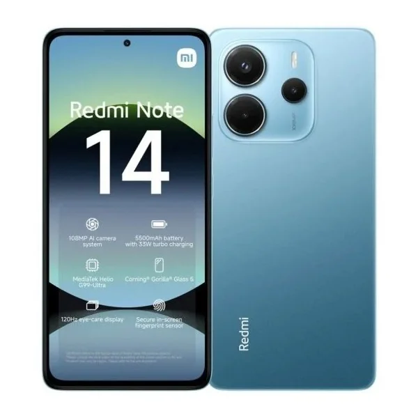 Xiaomi Redmi Note 14 Azul Océano 128GB 6GB 6.67" AMOLED 108Mp