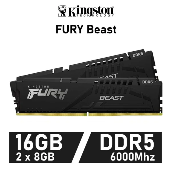 Kingston FURY Beast DDR5 6000MHz 16GB 2x8GB CL40