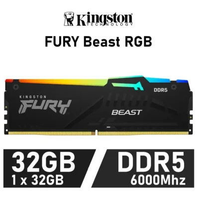 Kingston Fury Beast DDR5 RGB 6000Mhz 32GB CL36 AMD EXPO