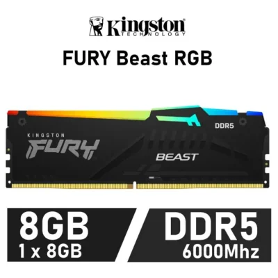 Kingston Fury Beast RGB 8GB DDR5 6000MHz CL36 1.35v