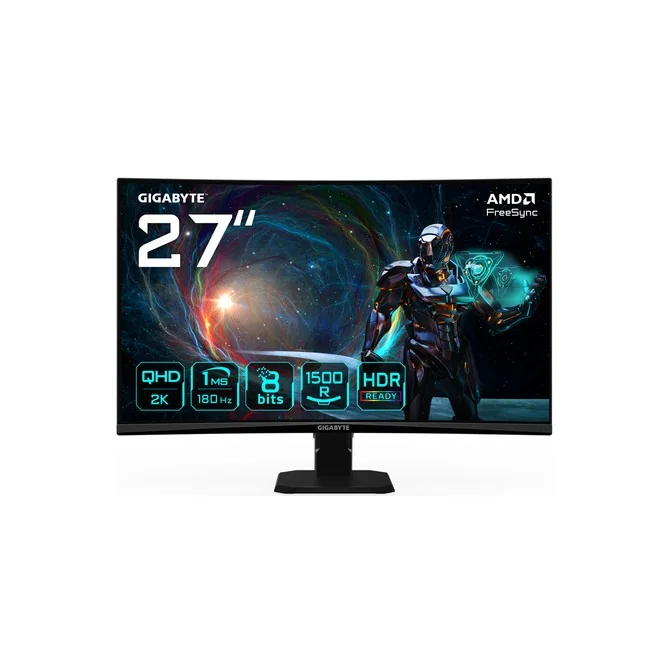 Monitor Gigabyte GS27QCA 27" LED VA QHD 180Hz FreeSync Curva