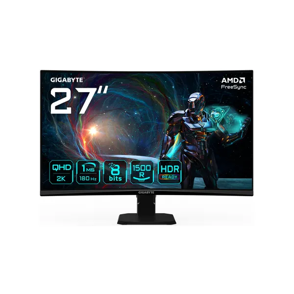 Monitor Gigabyte GS27QCA 27" LED VA QHD 180Hz FreeSync Curva