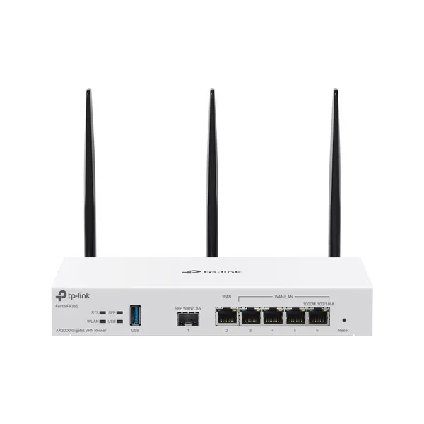 TP-Link FESTA FR365 router inalámbrico Gigabit Ethernet Dual-band (2.4GHz + 5GHz or 2.4GHz + 6GHz) Blanco