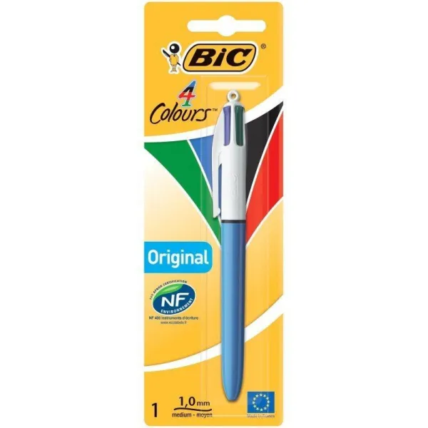 BIC 802077 Bolígrafo retráctil con clip Negro, Azul, Verde, Rojo 1 pieza(s)