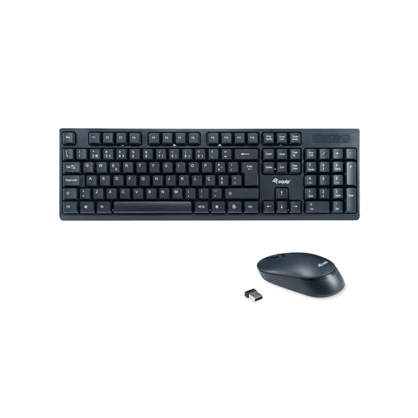 Equip 245222 teclado Ratón incluido Oficina RF inalámbrico QWERTY Portugués Negro
