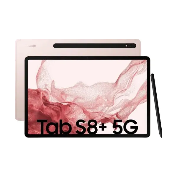 Samsung Galaxy Tab S8+ 5G LTE+WiFi 12.4" 128GB 8GB con Spen,Oro Rosado
