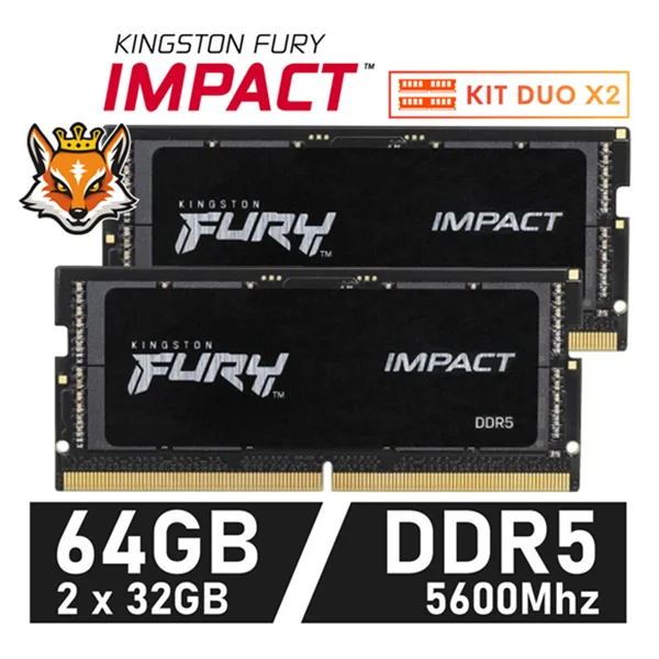 Kingston FURY Impact SO-DIMM DDR5 5600MHz 64GB 2x32GB CL40