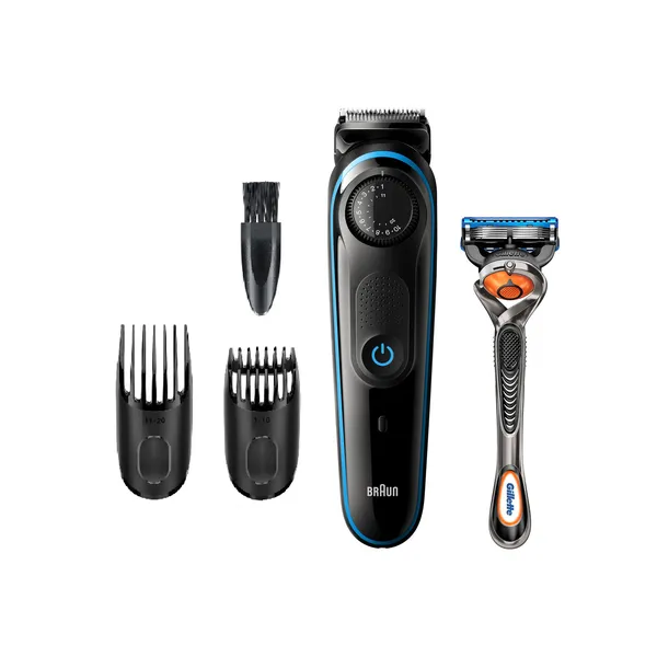 Braun BT3240 depiladora para la barba Batería 39 2 cm Mojado y seco Negro, Azul