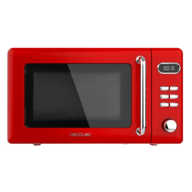 Cecotec ProClean 5110 Retro Red Microondas Digital Vintage con