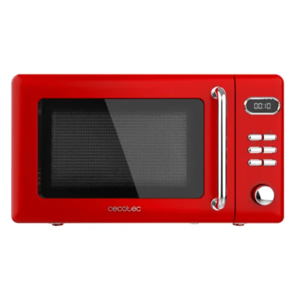 Cecotec ProClean 5110 Retro Red Microondas Digital Vintage con Grill 20L 700W Rojo