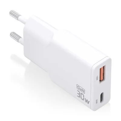 AISENS ASCH-30W2P046-W Cargador GaN Doble x2 USB-C + USB-A 30W AISENS ASCH-30W2P046-W Cargador GaN Doble x2 USB-C + USB-A 30W