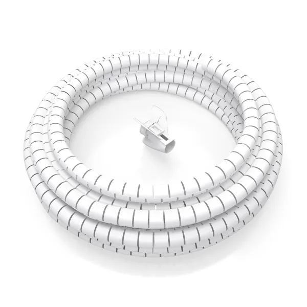 AISENS Organizador de Cable en Espiral de 25mm y 2m en Blanco