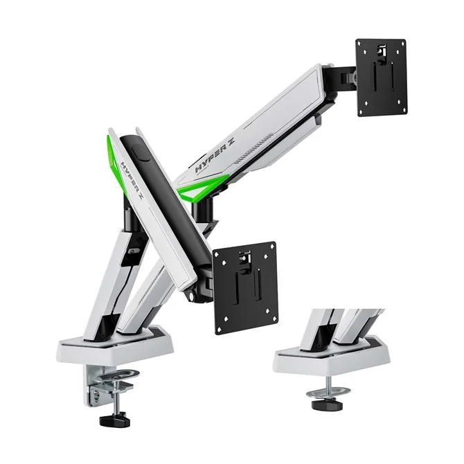 AISENS DT38TSR-345 Soporte de mesa para monitor de 2 brazos