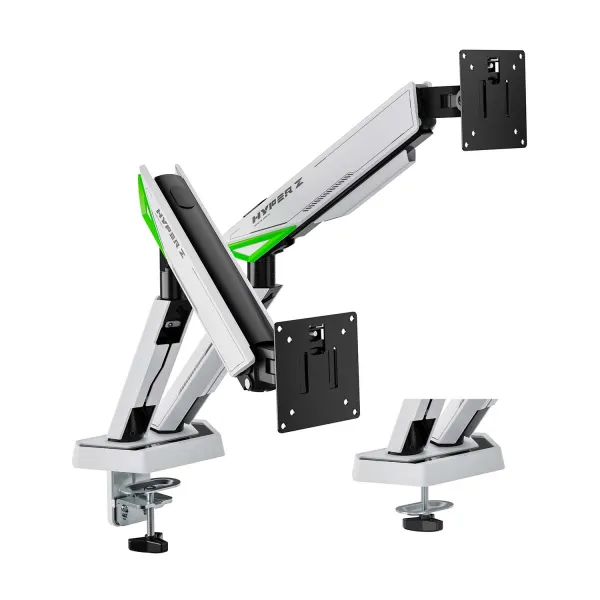 AISENS DT38TSR-345 Soporte de mesa para monitor de 2 brazos hasta 38" giratorio e inclinable