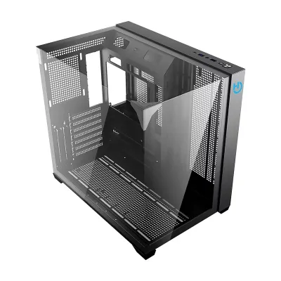 Hiditec SKY Caja Gaming Negra Visión panorámica 3D de cristal Hiditec SKY Caja Gaming Negra Visión panorámica 3D de cristal