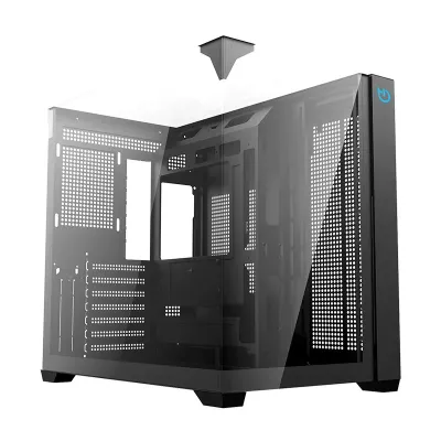 Hiditec SKY Caja Gaming Negra Visión panorámica 3D de cristal Hiditec SKY Caja Gaming Negra Visión panorámica 3D de cristal
