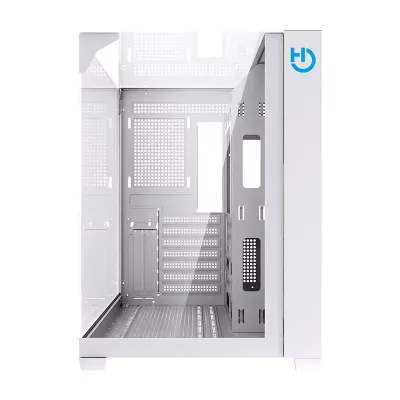 Hiditec SKY Caja Gaming Blanca Visión panorámica 3D de cristal Hiditec SKY Caja Gaming Blanca Visión panorámica 3D de cristal
