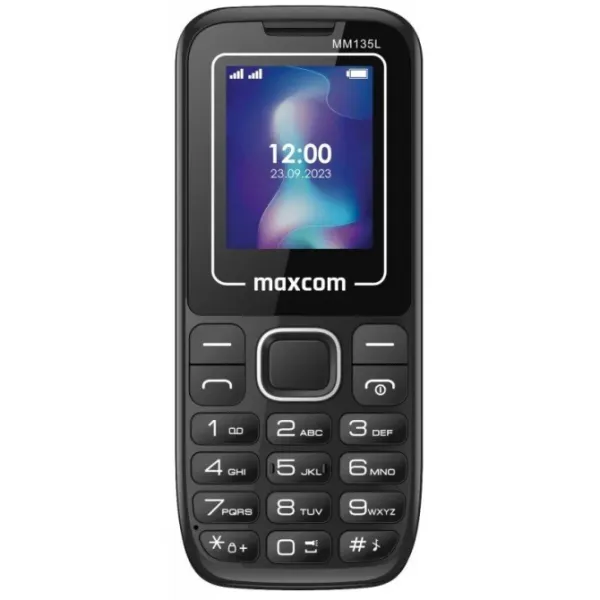 MaxCom Classic MM135 LIGHT 4,5 cm (1.77") 68 g Negro Teléfono básico