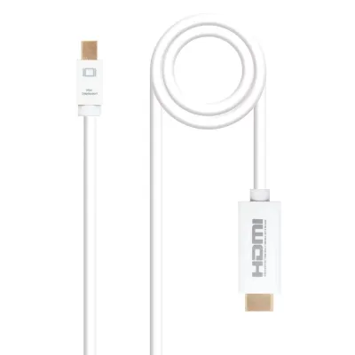 Nanocable Cable Conversor Mini DisplayPort a HDMI 2m Nanocable Cable Conversor Mini DisplayPort a HDMI 2m