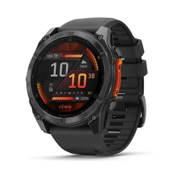 Garmin Fenix 8 AMOLED 51mm Reloj Smartwatch Gris con Correa de Silicona Negra