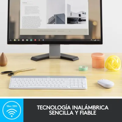 Logitech MK470 Slim Combo Teclado + Ratón Inalámbricos Blanco Logitech MK470 Slim Combo Teclado + Ratón Inalámbricos Blanco