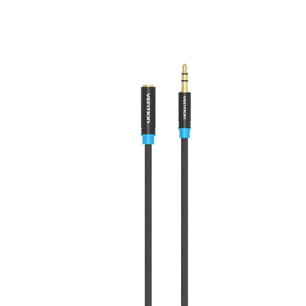 Cable Estéreo Vention VAB-B06-B150-M/ Jack 3.5 Macho - Jack 3.5 Hembra/ 1.5m/ Negro