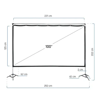 iggual Pantalla Exterior Portable 100" 221x124 cm