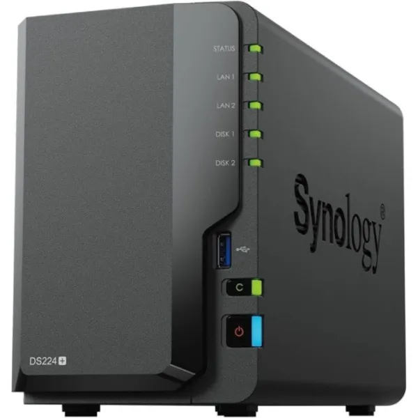 NAS Synology Diskstation DS224+/ 2 Bahías 3.5'- 2.5'/ 6GB DDR4/ Formato Torre