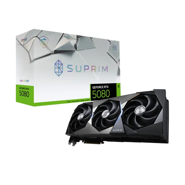 MSI SUPRIM GeForce RTX5080 16G SOC NVIDIA GeForce RTX 5080 16 GB GDDR7