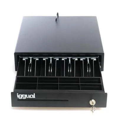 Iggual IRON-15 Cajón Portamonedas 37cm 4+8 Negro