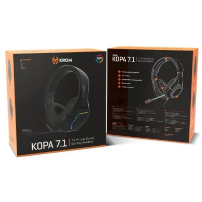 Krom Kopa 7.1 RGB Auriculares Gaming 7.1 Virtual USB