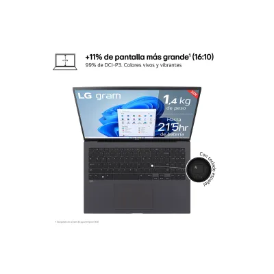 Portátil LG gram 17 17Z90S Intel Evo Core Ultra 7 155H/16GB/1TB