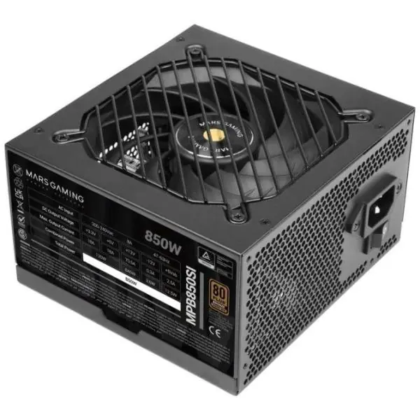 Fuente Alimentación Mars Gaming Mpb850si Fuente Alimentación Atx 850w 7 Años Garantía 80plus Bronze