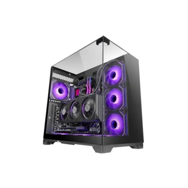 Torre PC Mars Gaming Mc-vision Caja Atx Triple Cristal Templado Sin Marco Diseño Doble Cámara Usb 3.