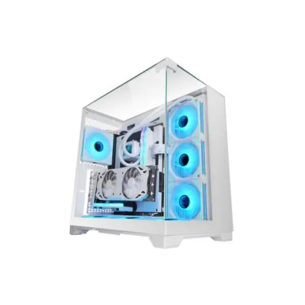 Torre PC Mars Gaming Mc-vision Caja Atx Triple Cristal Templado Sin Marco Diseño Doble Cámara Usb 3.