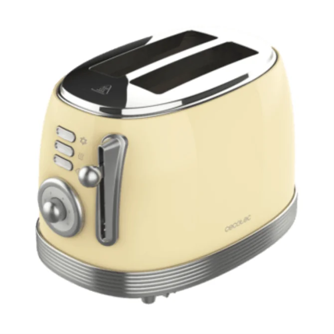 Cecotec Vintage 800 Light Yellow Tostadora Doble Ranura Extra