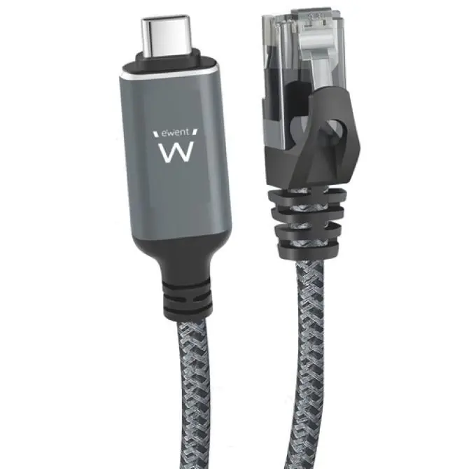 Ewent cable usb-c 3.1 a rj45 cat6 ftp, 1gbps, 3m