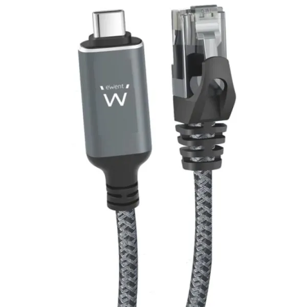 Ewent cable usb-c 3.1 a rj45 cat6 ftp, 1gbps, 3m