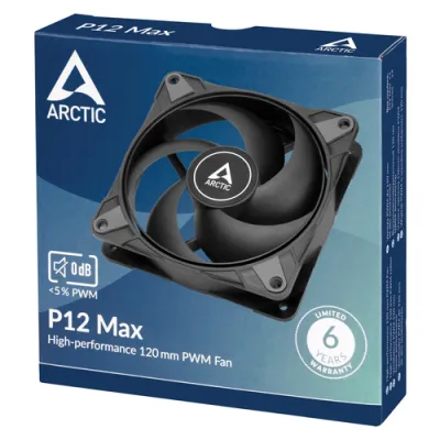 ARCTIC P12 Max Carcasa del ordenador Ventilador 12 cm Negro 1