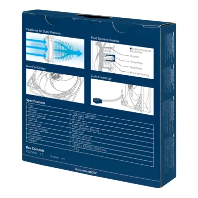 Arctic P12 Silent Ventilador Suplementario 120mm