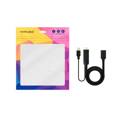 Nanocable Conversor HDMI 2.0 a DisplayPort V1.2 20cm Negro