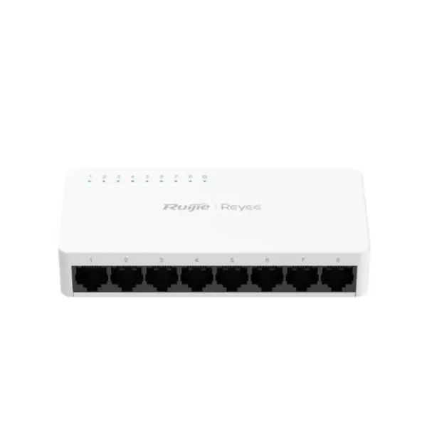 Ruijie unmanaged switch 8x10/100 rj45 plastic case