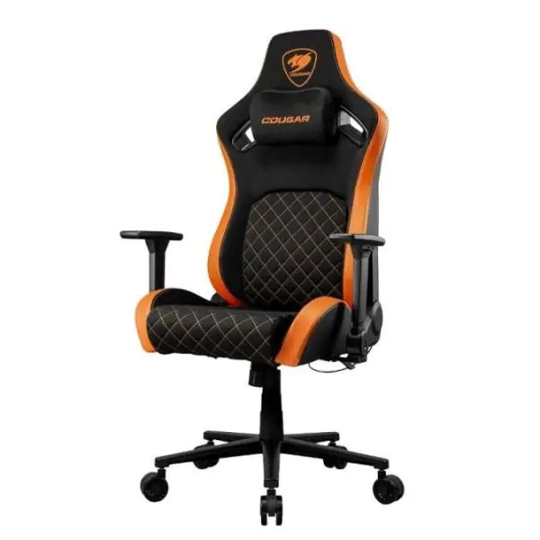 Cougar DEFENSOR F Silla Gaming cuero sintético Hyper-Dura,Reposabrazos plegables 4D