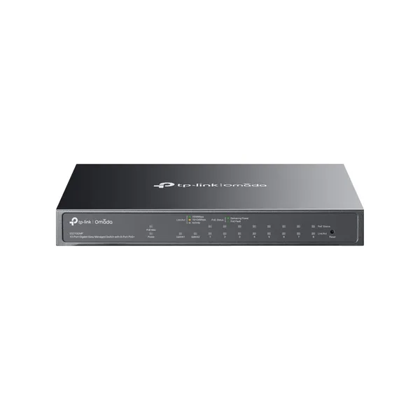 TP-Link Omada ES210GMP switch Gestionado Gigabit Ethernet (10/100/1000) Energía sobre Ethernet (PoE) Negro
