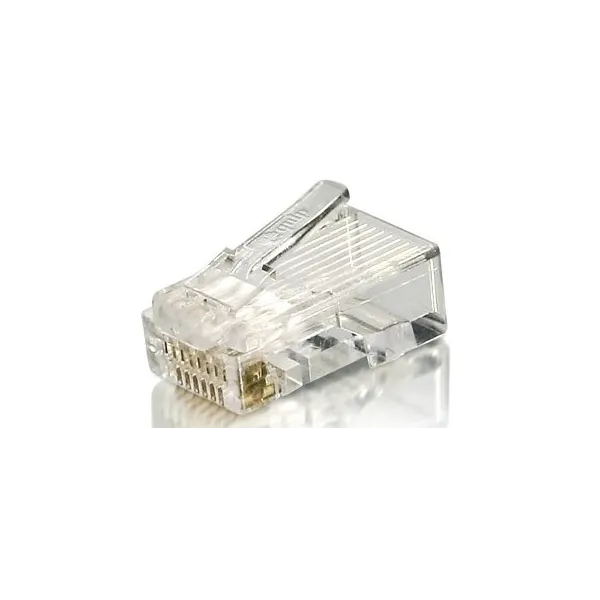 KIT 100 CONECTORES RJ45 EQUIP CATEGORIA 6 CON GUIA 121141