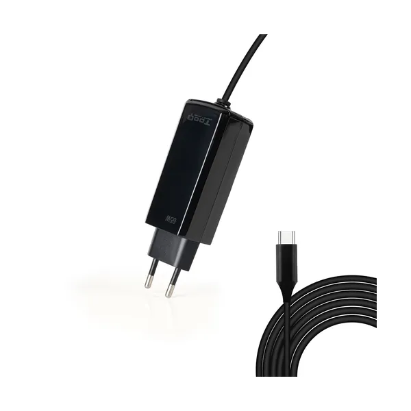 Cargador Automatico Portatil Gan Usb-c Pd 65w Cubico Negro Tooq