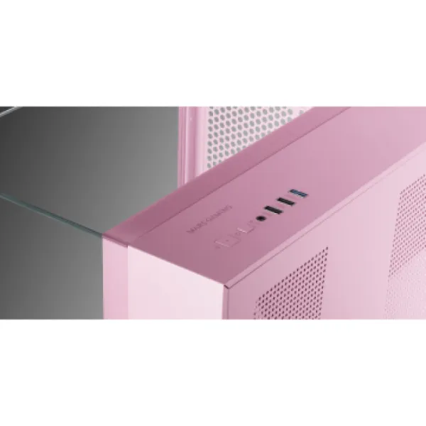 Caja Microatx Gaming Mars Gaming Mcvisionmp Triple Cristal Templado Gpu 330mm 1x3.5 1x2.5 Rosa